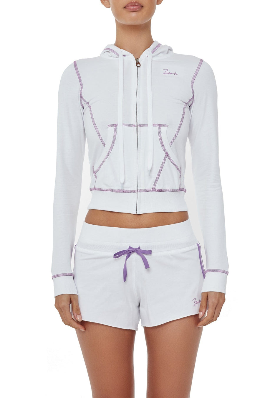 ESPRITE jacket- bianco/ violet  -  CLOTHING  -  B Ā M B A S W I M
